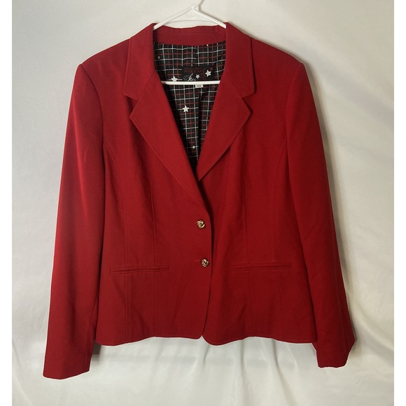Vintage Mary Kay Star by Lion Uniform Group Red Blazer Jacket Women's Size 12R - Picture 3 of 14